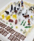 Vintage Plastic Farm Sets Of 52 Various Animals And People
