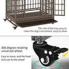 Heavy Duty Dog Crate Strong Metal Pet Kennel Playpen With Two Prevent Escape Loc