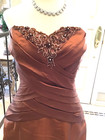 Caterina New Mob Evening Formal Social Occasion Dress Taffeta Copper Dress 10
