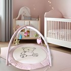 Baby Play Gym Mat   Activity Mat - 100  Cotton Soft Playmat With 6 Detachable   