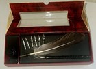Authentic Models Mg118 Calligraphy Feather Pen Set With Stylus   Ink  open Box 