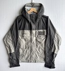 Simms Men s Large Fishing Jacket Grey  Tan Hooded Full Zip Waterproof