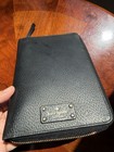 Kate Spade Zip Agenda Planner  Black With Black Interior