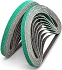 25pcs 3 8  X 13  Zirconia Sanding Belt For Air Belt Sander 40-120 Grit For Metal