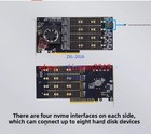 Pex8749 8 m 2 Nvme Ssd Pci-e X16 Adapter Plx8749  8x M 2 It Mode Zfs Truenas 