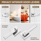 Interior Door Knobs Storage Room Bathroom Set Reversible Keyless Flat Levers