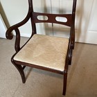 Vintage Duncan Phyfe Style Chair -mahogany 34 5   h X18   l X21   w  Euc