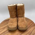 Ugg Classic Short Ii Boots Womens Size 8 Brown Suede Fur Casual Comfort Shoes