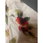 Ambiance Womens Floral Wrap Crop Top Bell Sleeve V-neck White Red Medium