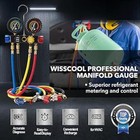 Gauge Set R410a R134a R22  Automotive 4 Valve Ac Manifold Gauge With 5ft Hoses 