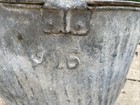 Vintage Galvanized Bucket pail coal Hod ash Scuttle  With Handle  No  16