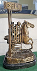  rare Vintage Nib 2015 Delaware Park Bronze   Marble Horse Statue From Archives 