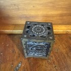 Antique Je Stevens Cast Iron Still Coin Safe Bank Pat 1886 3 5    Original Paint  