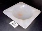 Vintage Carved Polished Onyx Marble Natural Stone Square Ashtray