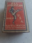 Antique Advertising Football Diamond Match Box Advertising Sign Box