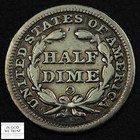 1852 O Seated Liberty Silver Half Dime H10c - Cleaned