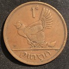 1950 Ireland 1 Penny Coin Pingn   Harp - Xf  extra Fine  Condition