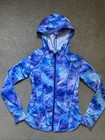 Girls Lululemon Ivivva Size 12 Define Style Zip Up Hooded Jacket Marble Print