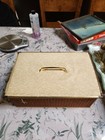 Vintage Excellent Princess Atomic Starburst Sewing Box Mid Century 13 5x8 5x5 5
