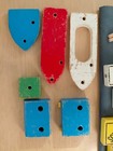 Vintage 1950s Playskool 465 Wood Safety Truck Pull Toy Street Signs Building   