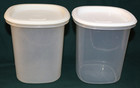 Lot Of 3  Rubbermaid  5 Servin Saver Square  6 Cup Storage Canisters