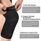 2x Knee Brace Compression Sleeve Support Sport Joint Injury Pain Relief Size S
