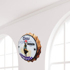 Vintage Stl Coors Banquet Bottle Cap Metal Sign Man Cave Official Beer Of Rodeo