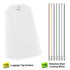 60 Bulk Pack  New Reusable Cruise Luggage Tag etag Holders All Major Cruise Line