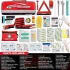 127 Pieces Roadside Auto Emergency Kit includes Mini First Aid Kit multi-purpose