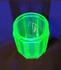 Antique Green Uranium Glass Octagon Tobacco Depression Medicine Jar Low Price