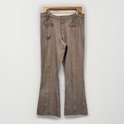 Vintage Vertical Stripe Bell Bottom Pants Flares Anvil Brand Poly Knit 32x30 