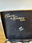 Vintage Coats   Clark   s Sewing Box Lot With Assorted Wooden Thread Spools O n t 