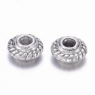 100pcs Antique Silver Tibetan Style Spacer Beads Jewelry Making Findings 5x3mm