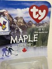 Maple The Bear Authentic Ty Beanie Baby 1997 1993 Tag Errors Brown Nose