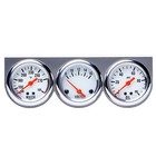 3 In1 52mm 2  Chrome Car Triple Gauge Set Kit Water Temp Oil Pressure Volt Meter