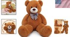 Giant Brown Teddy Bear 4 Feet adorable And Cuddly Big Bear Stuffed