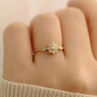 Art Deco Vintage Style Lab Created Diamond Antique Engagement Ring 14k Gold Over