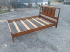 Mid-century Modern Cherry Full Size Walnut Bed