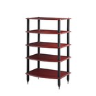 Pangea Audio Vulcan Five Shelf Audio Stereo Rack Media Stand Rosenut Red