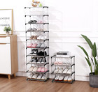 Stackable Small Shoe Rack  Space Saving Storage And Organization  3-tier  Black 