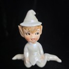Lefton Pixie Elf White Iridescent Pearl Vintage Fairy Figurine 1950 s Japan