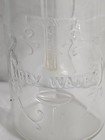 Vintage Holy Water Bottle Clear Glass Embossed Cross Glass Top Stopper 7 