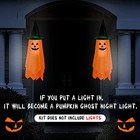 Halloween Hanging Decorations Outdoor Outside - 2 Pack Halloween Pumpkin Ghost