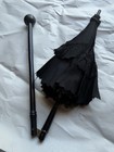 19th Century Folding Parasol With Black Cover