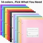  1 Pack Folder With Pockets 3 Hole Punched  Plastic Pockets Folders For 3 Pink