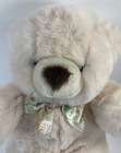 Vintage Walmart Teddy Bear Plush Stuffed Animal Cream Big Feet Satin Neck Ribbon