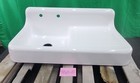 High Back Kitchen Sink Vintage Cast Iron Professionally Refinished Wide Skirt