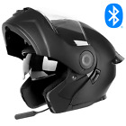 New Gdm Raptor Bluetooth Modular Helmet Flip Up With Sun Visor Dot Matte Black