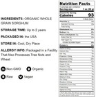 Organic Italian White Whole Grain Sorgh     Raw Milo Seeds  Vegan  Bulk Broom-corn