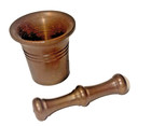 Pharmaceutical Mortar And Pestle Brass Miniature Apothecary Antique Vintage 1 In